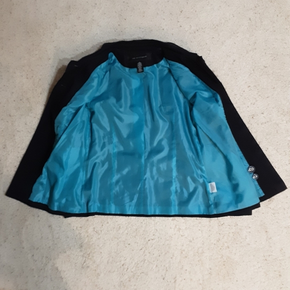 Black Blazer / Jacket with Blue Lining Size 10 - Picture 2 of 12